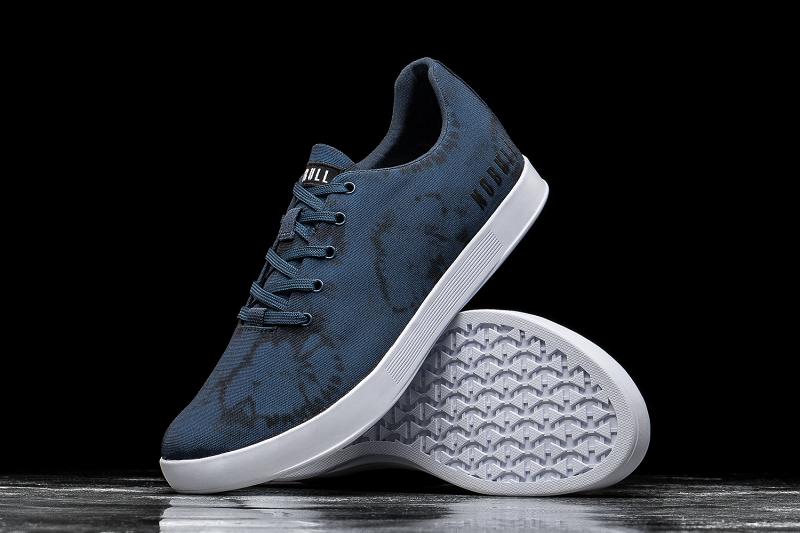 Women's Nobull Tie-Dye Canvas Trainers Navy | SG J2984P